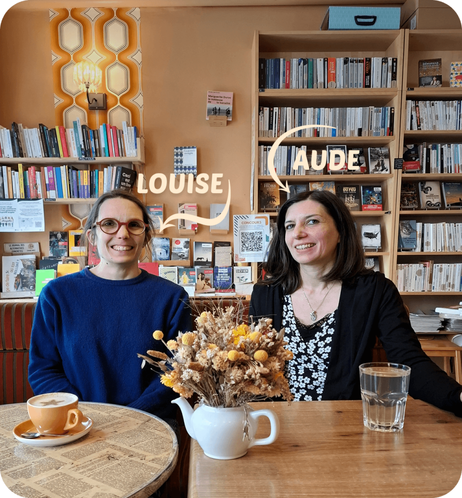 Louise et Aude - gérantes du Biblio Café